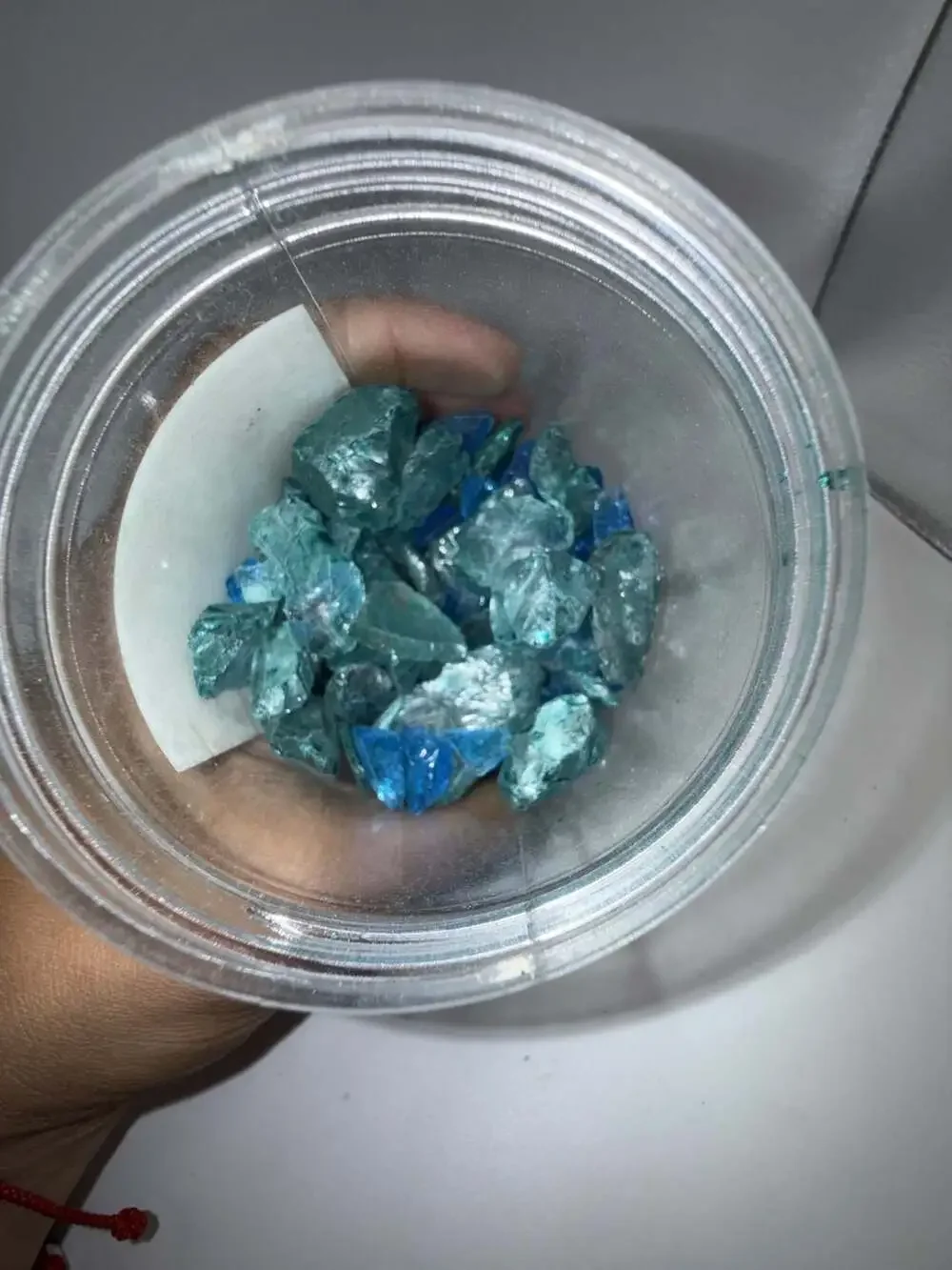 Exotic Pebbles & Aggregates Decorative Glass Turquoise 2 lb Jar